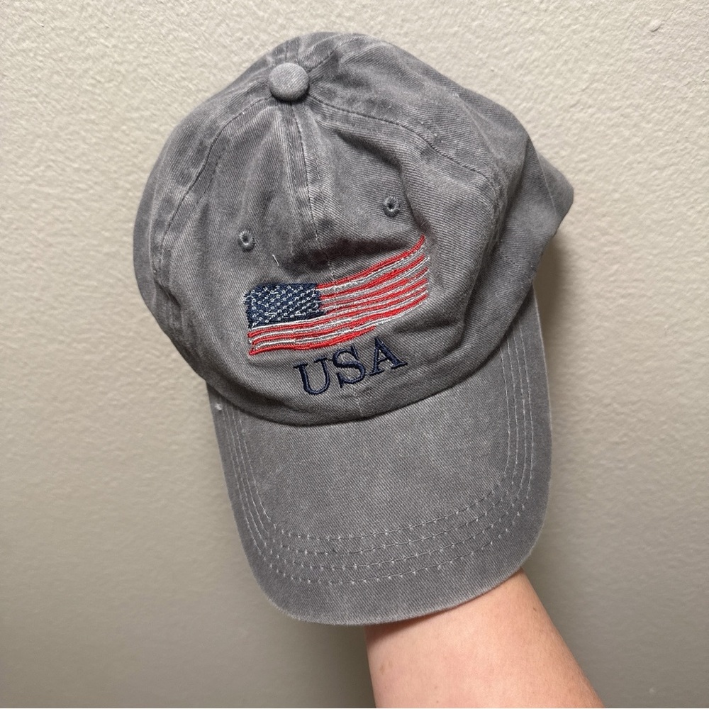 Gray USA Flag Baseball Cap 88